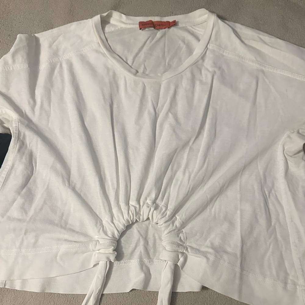 Manning Cartell White Ruched Crop Top